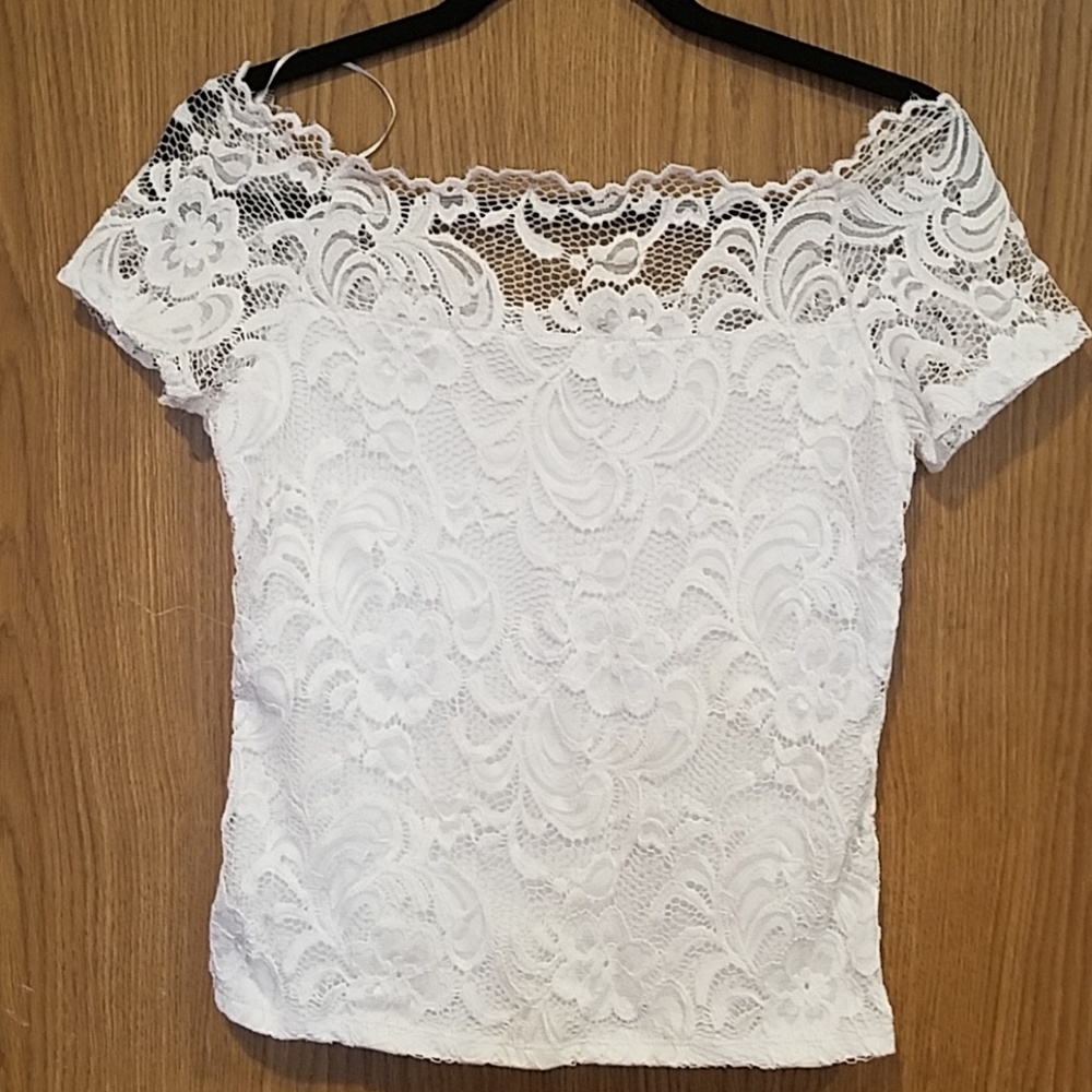 Off the shoulder lace top